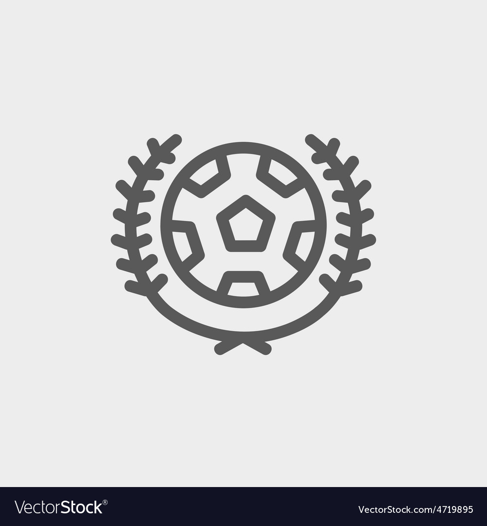 Thin Line Soccer Badge Icon