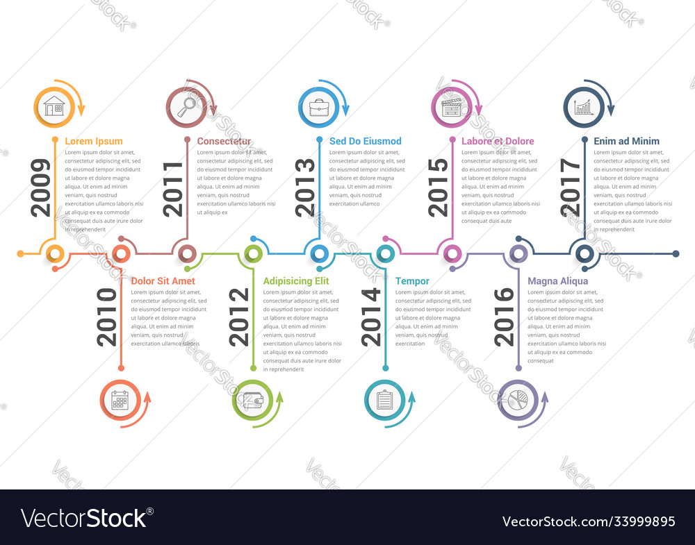 Timeline infographics Royalty Free Vector Image