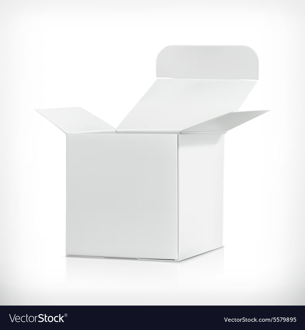 White carton box Royalty Free Vector Image - VectorStock