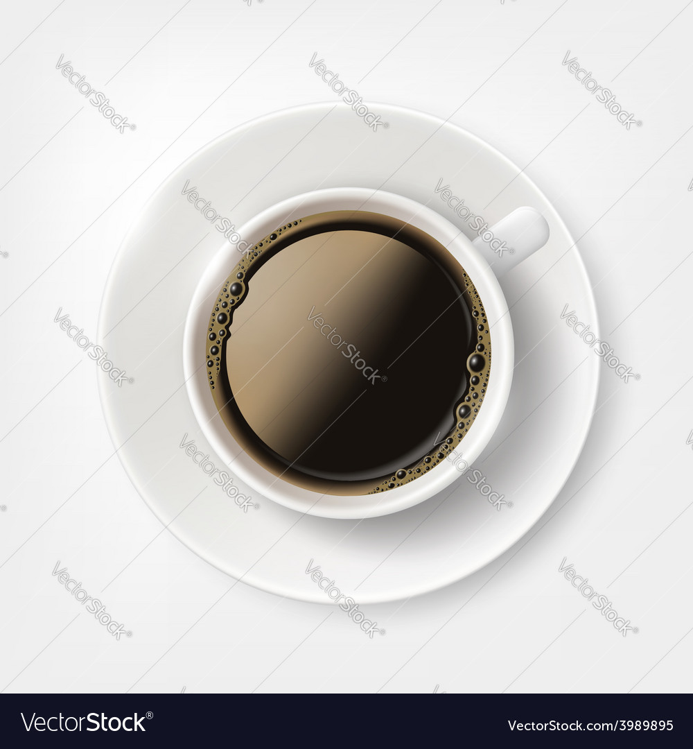 White cup with coffee Royalty Free Vector Image