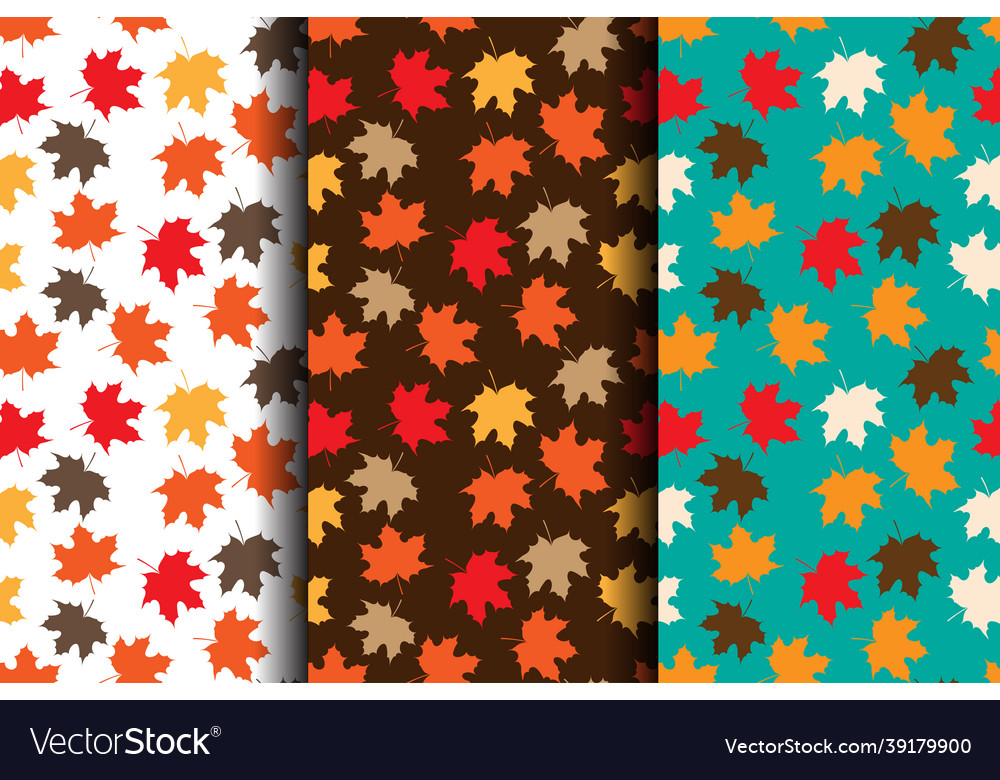 Autumn seamless abstract pattern with red yellow