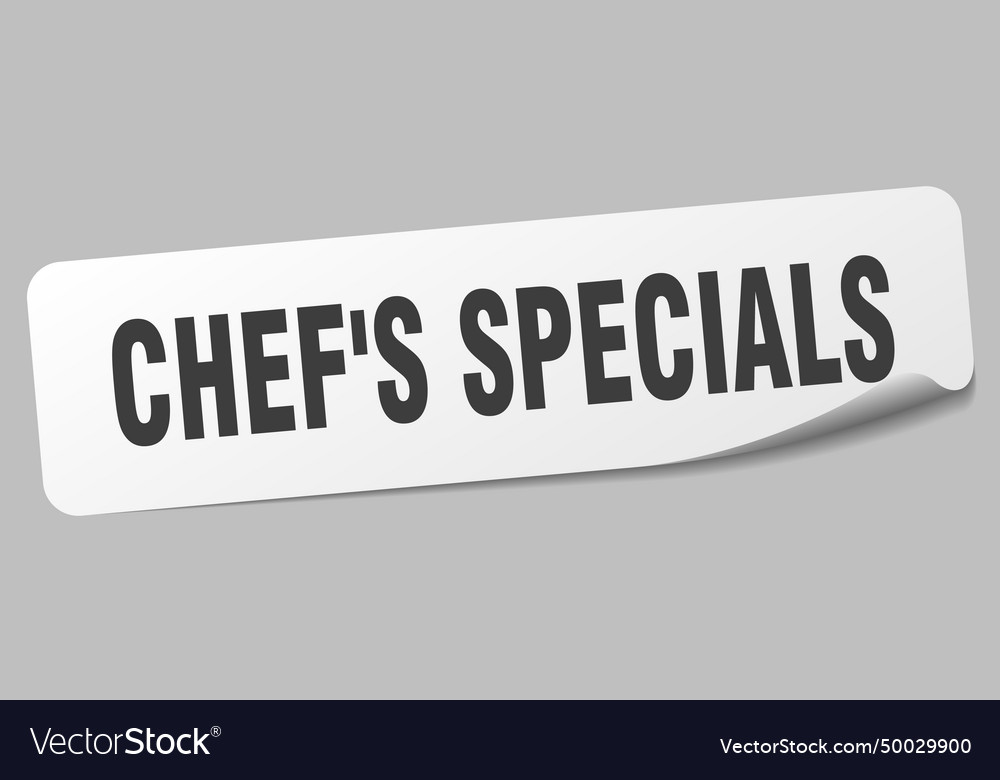 Chefs specials sticker label Royalty Free Vector Image