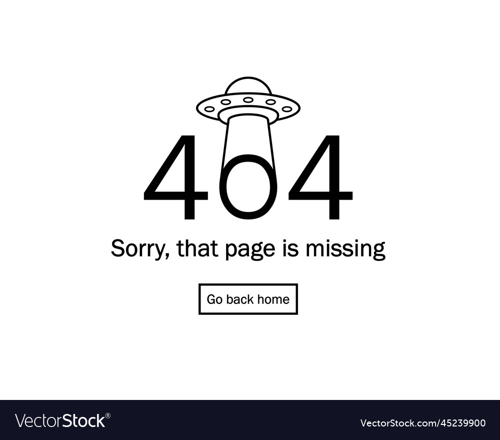Creative ufo spaceship 404 error page not found de