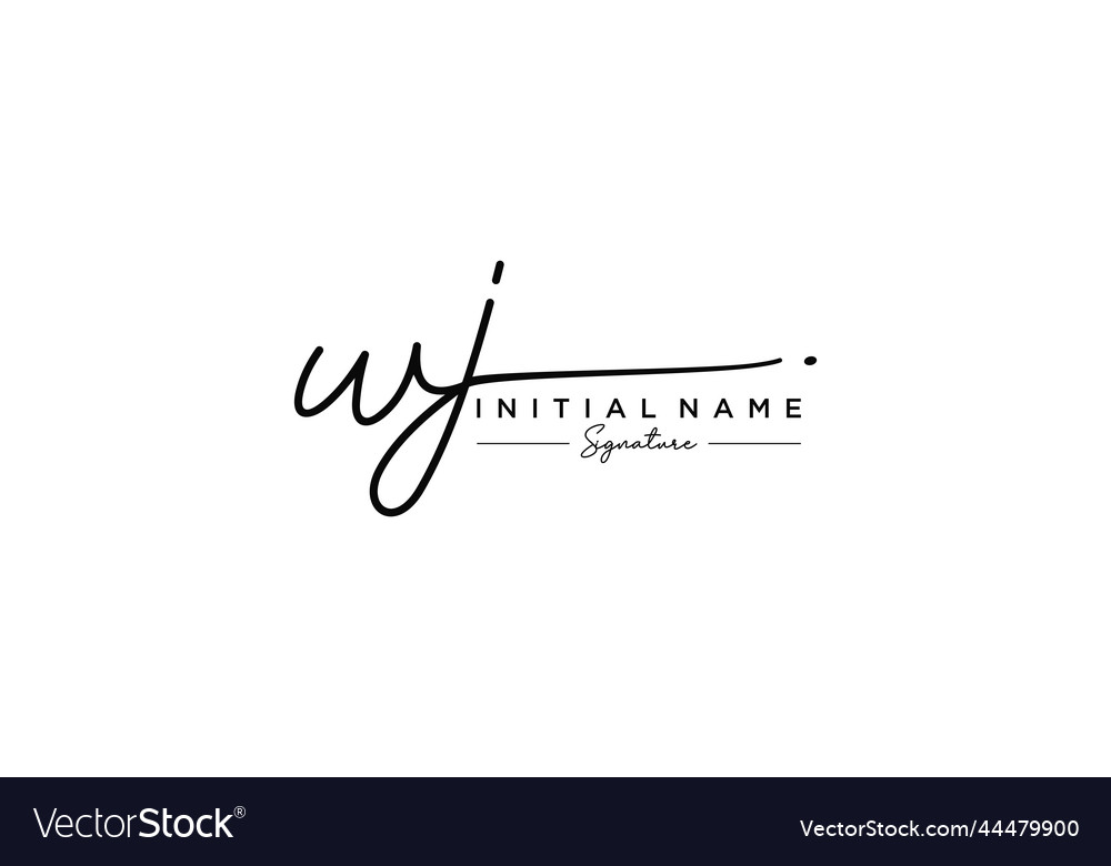 Elegant Initial W Signature Logo