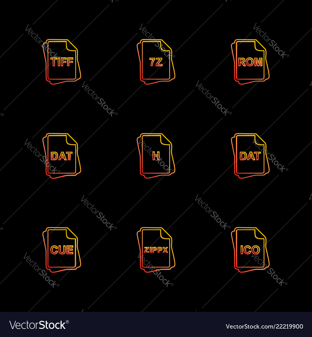 File type files documents eps icons set