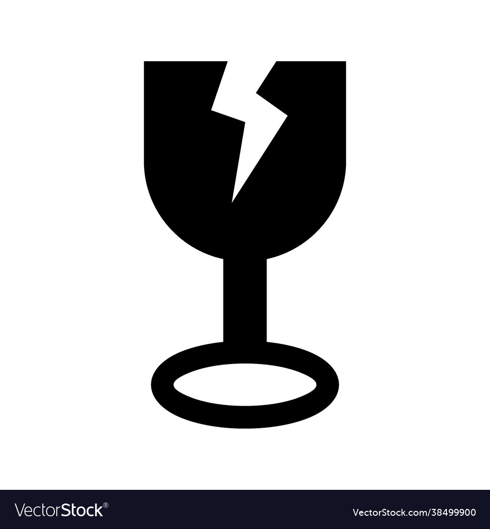 Fragile icon vector image Fragile icon
