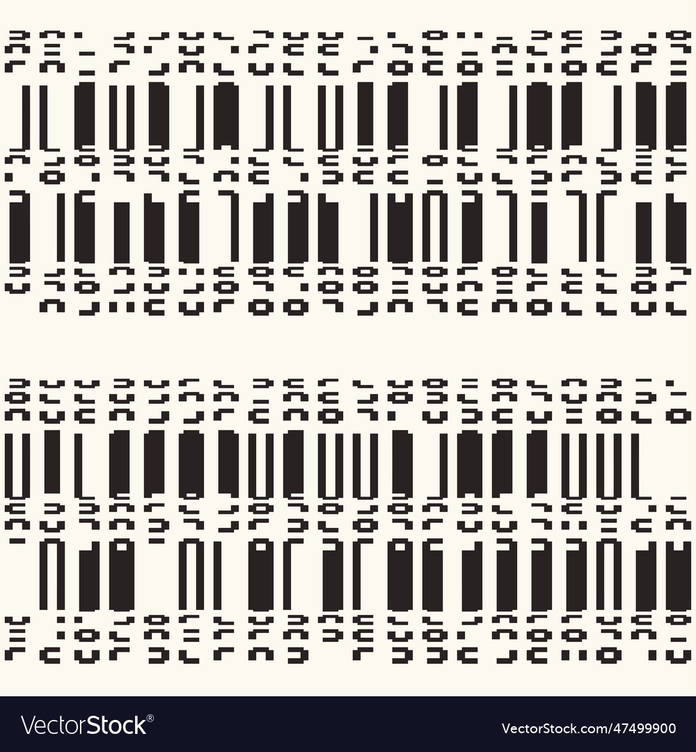 Monochrome glitch effect textured dashed pattern vector image Monochrome glitch effect textured dashed pattern