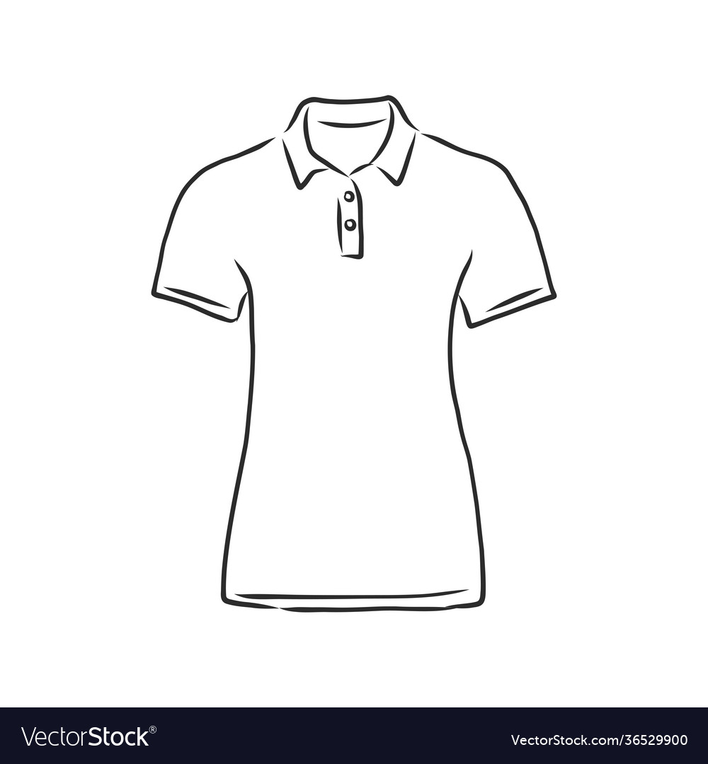 Polo shirt sketch icon isolated on background