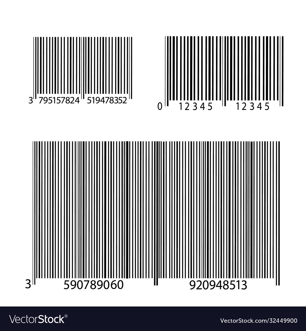 Realistic bar code icon a modern simple flat