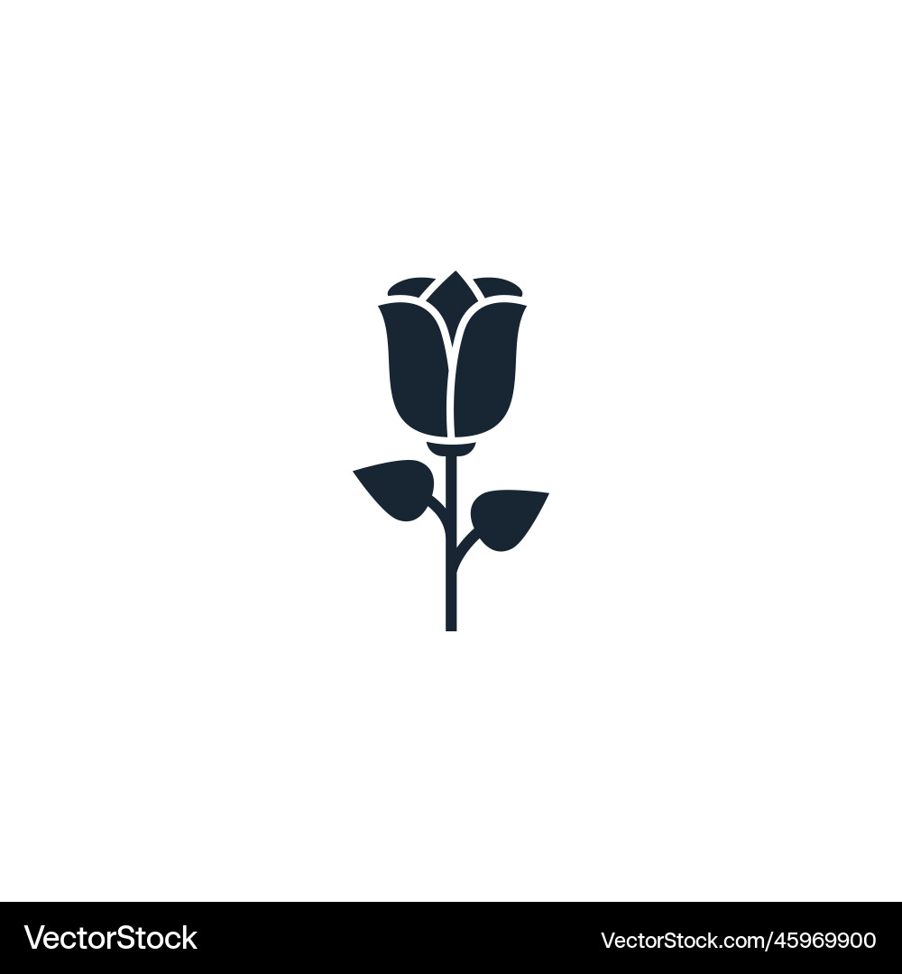 Rose creative icon from valentines day icons Vector Image
