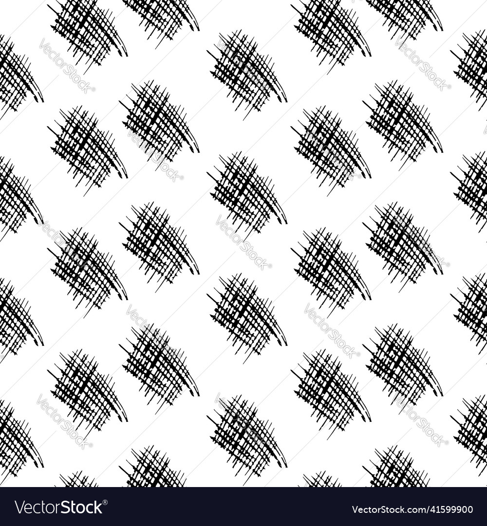 Seamless pattern with black lattice doodles