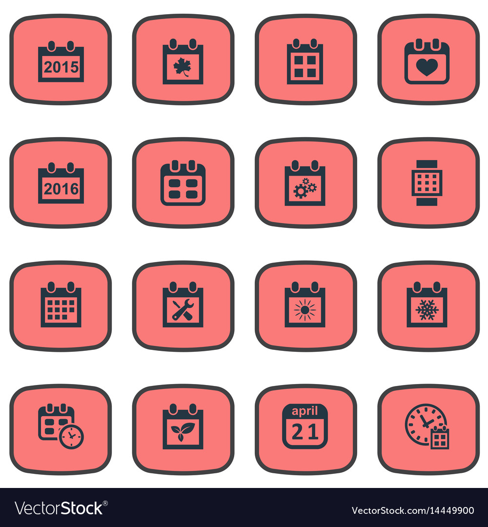 Set of simple time icons