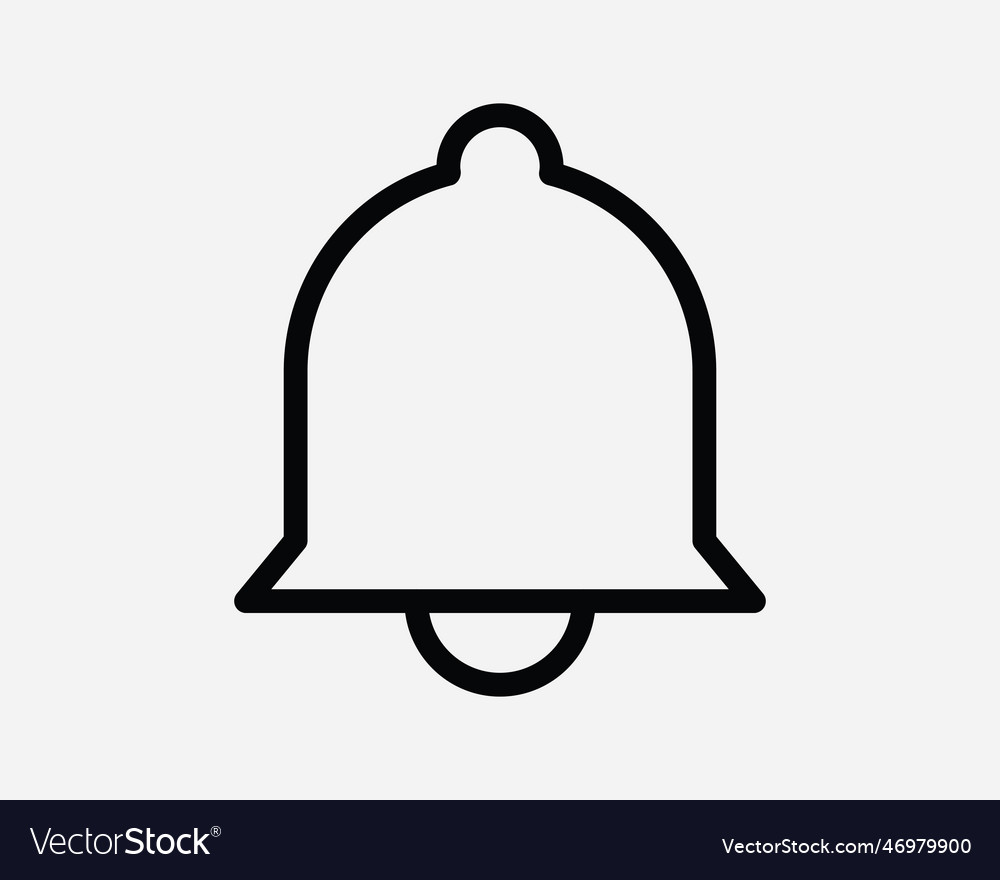 Simple bell line icon