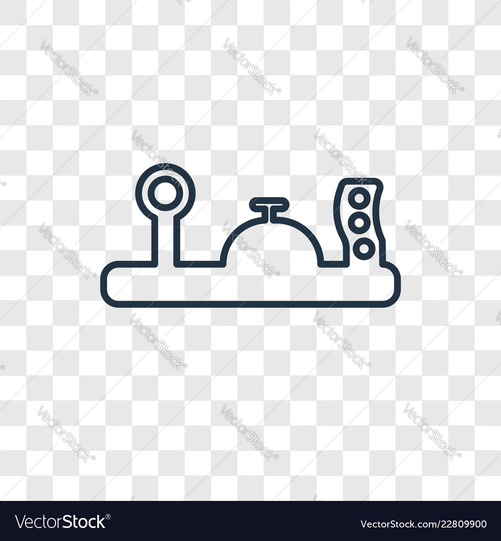 Tools concept linear icon isolated on transparent vector image Tools concept linear icon isolated on transparent