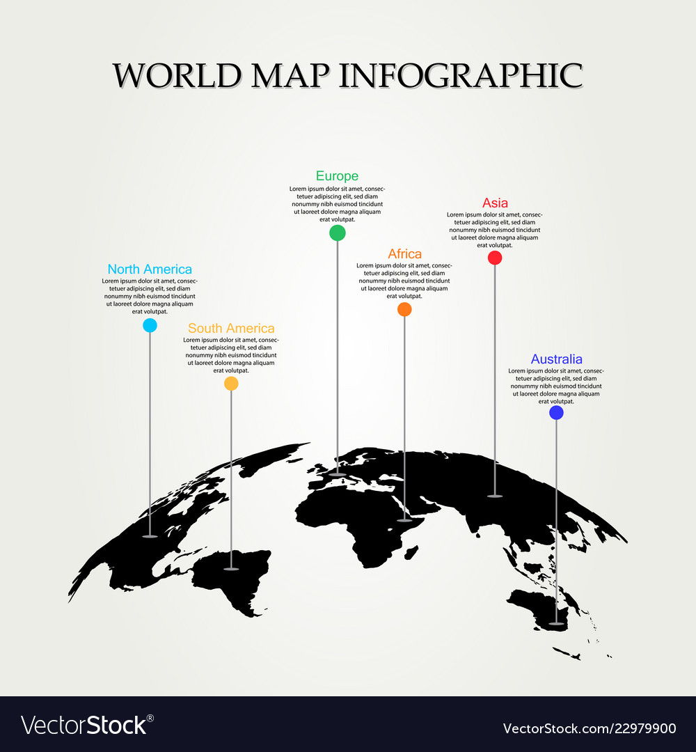 World map infographic concept