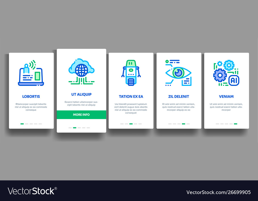 Artificial intelligence onboarding vector image Artificial intelligence onboarding