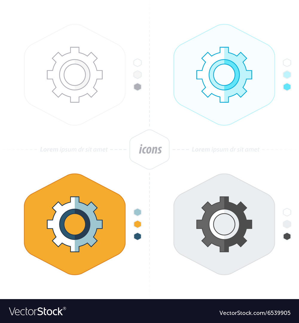 Cog settings icon symbol 4 design