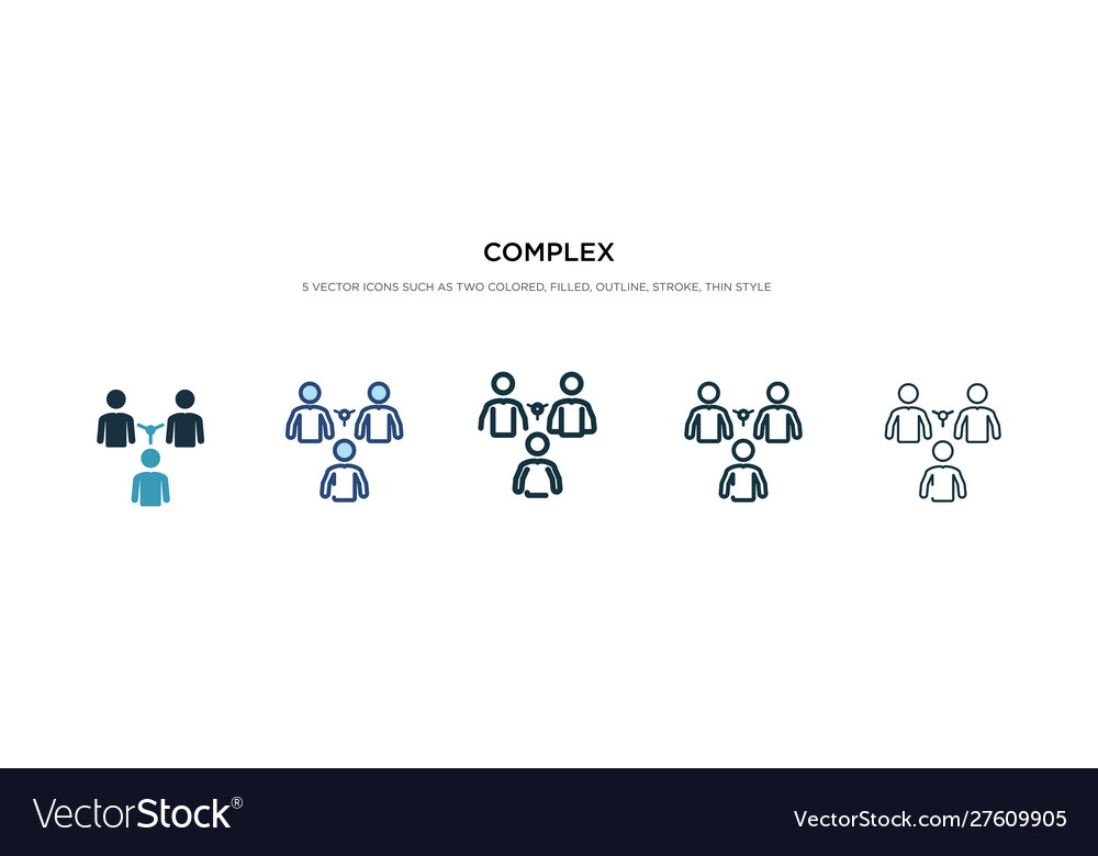 Complex icon in different style two colored vector image Complex icon in different style two colored