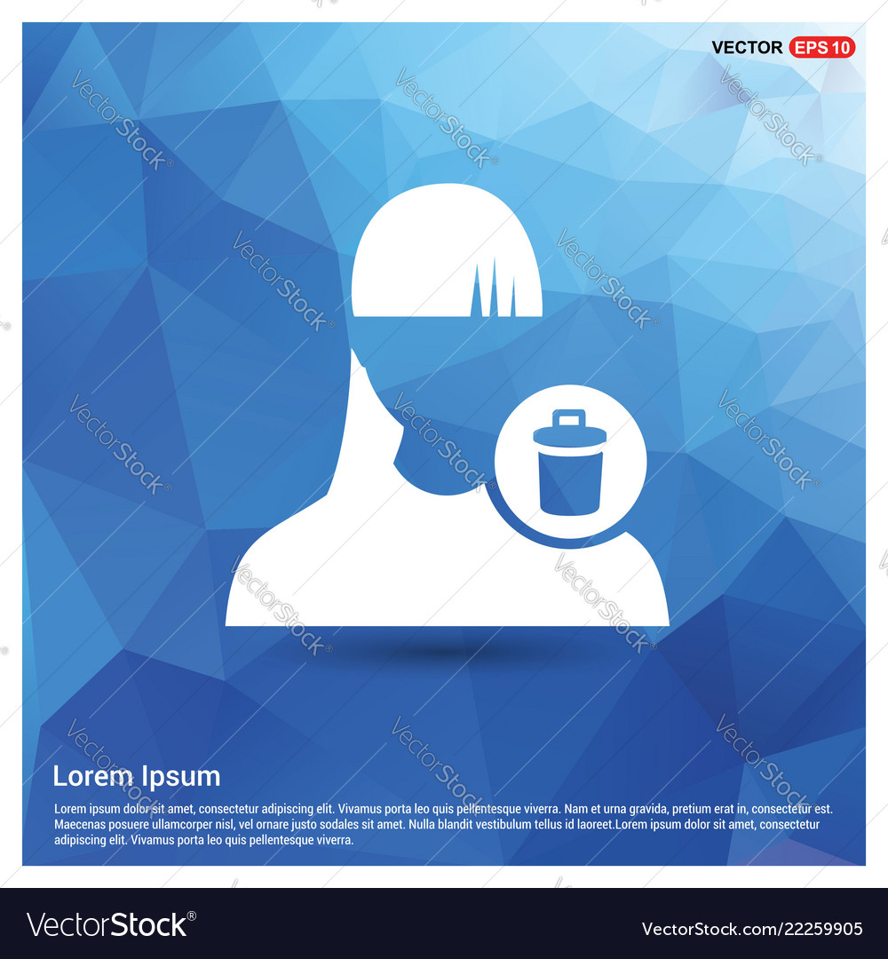 Delete user icon vector image Delete user icon