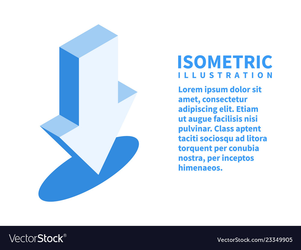 Download icon isometric template for web design