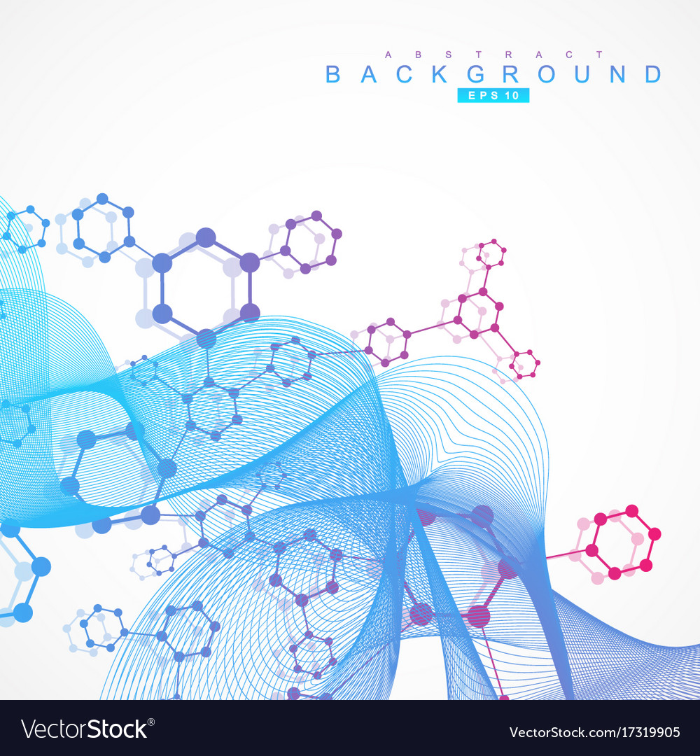 Geometric abstract background with connected line