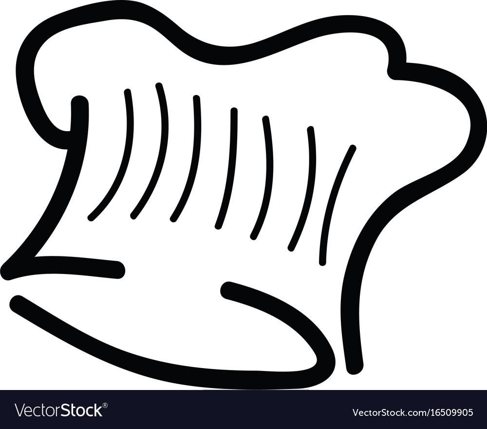Isolated toque outline