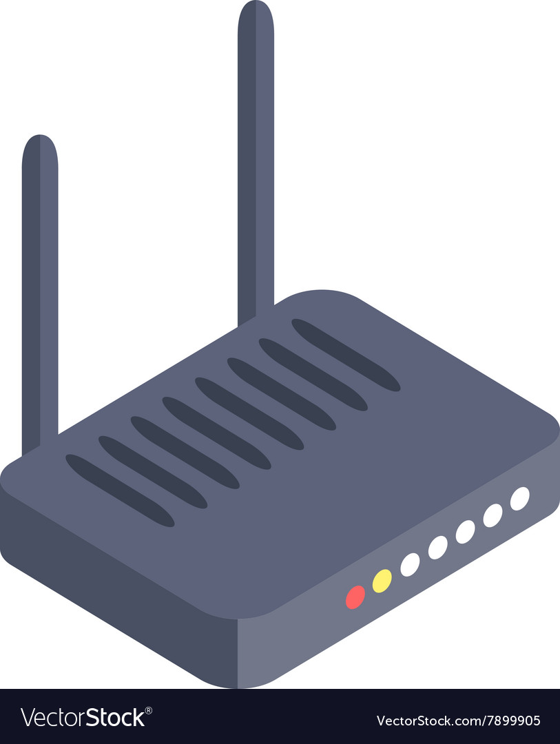 Isometric Wi-Fi Router Icon