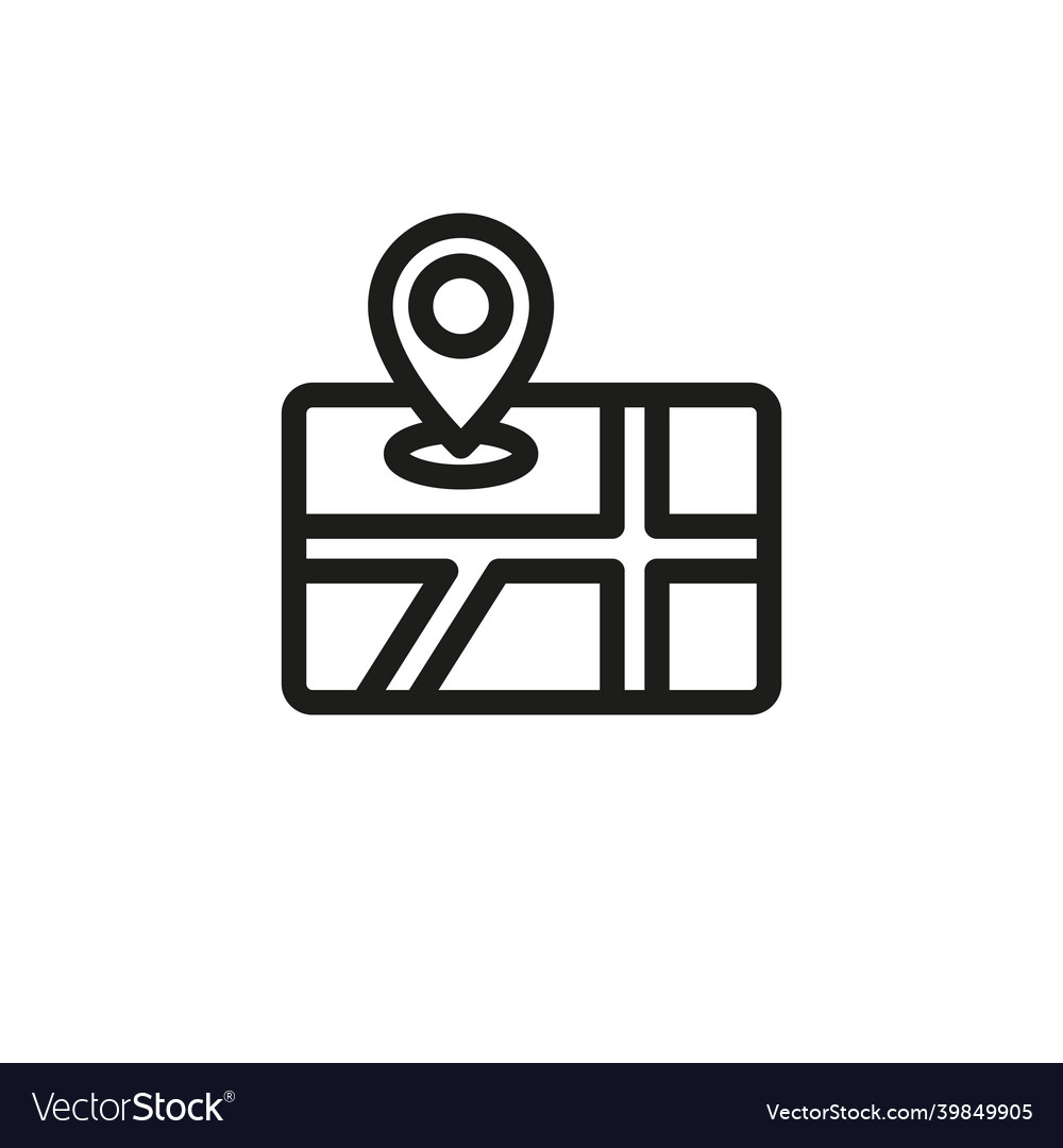 Location icon simple linear vector image Location icon simple linear