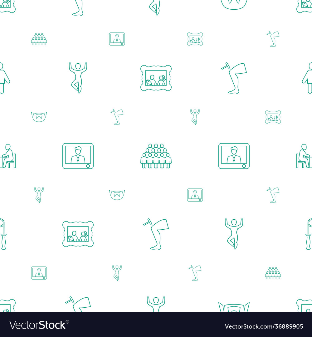 Man icons pattern seamless white background