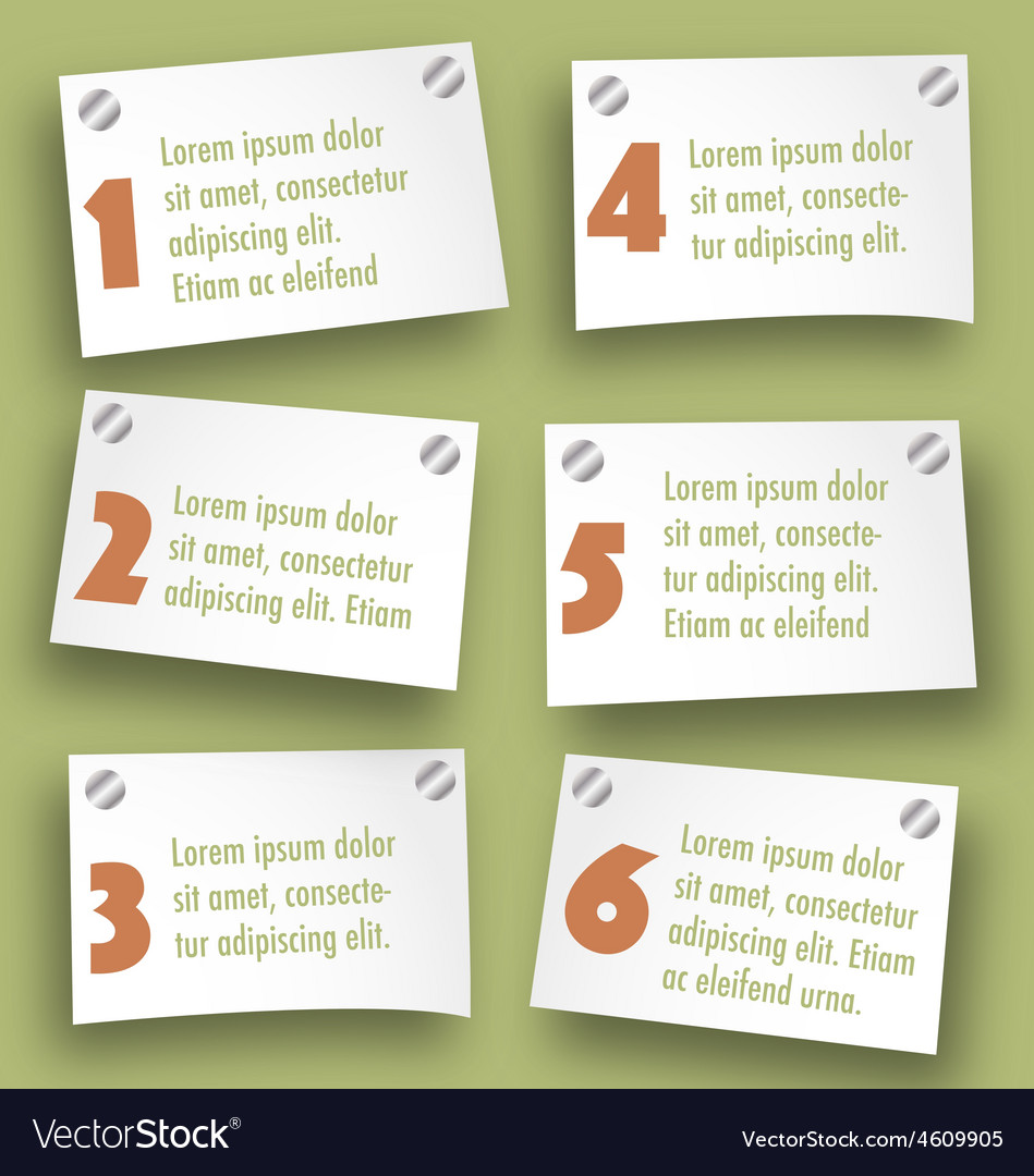 Postit infographic Royalty Free Vector Image VectorStock