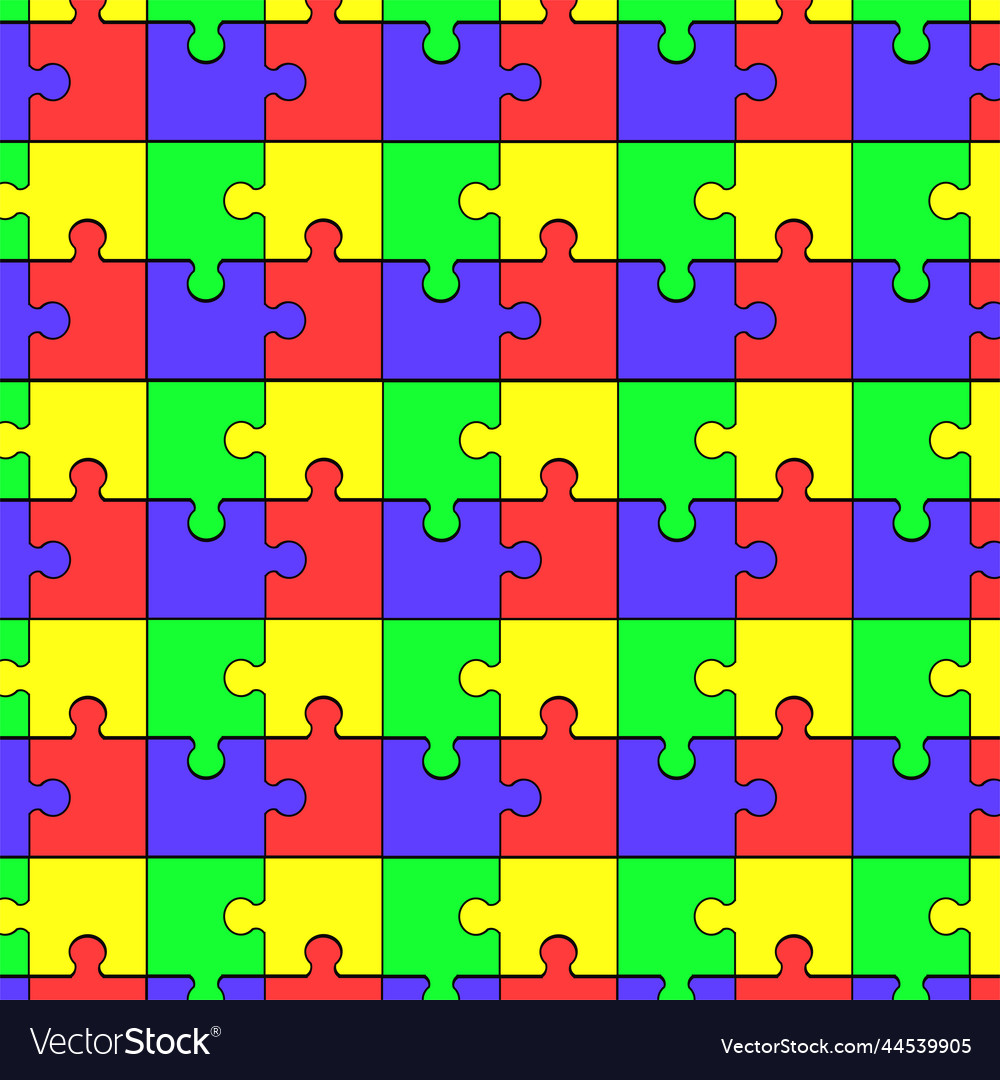 Puzzle pattern vector image Puzzle pattern