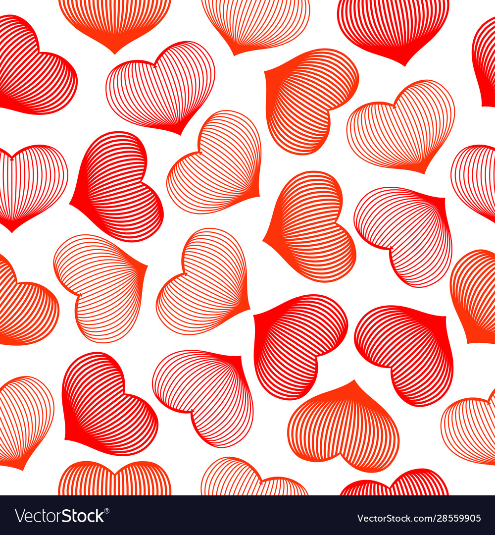 Seamless pattern with hearts