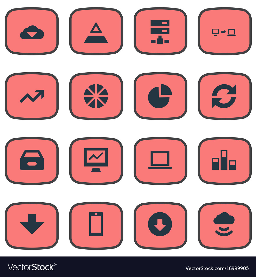 Set of simple analysis icons
