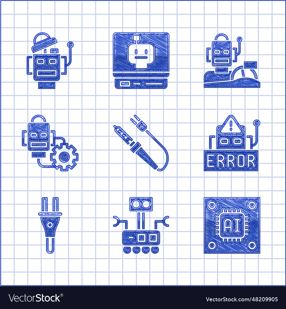 Set soldering iron robot processor