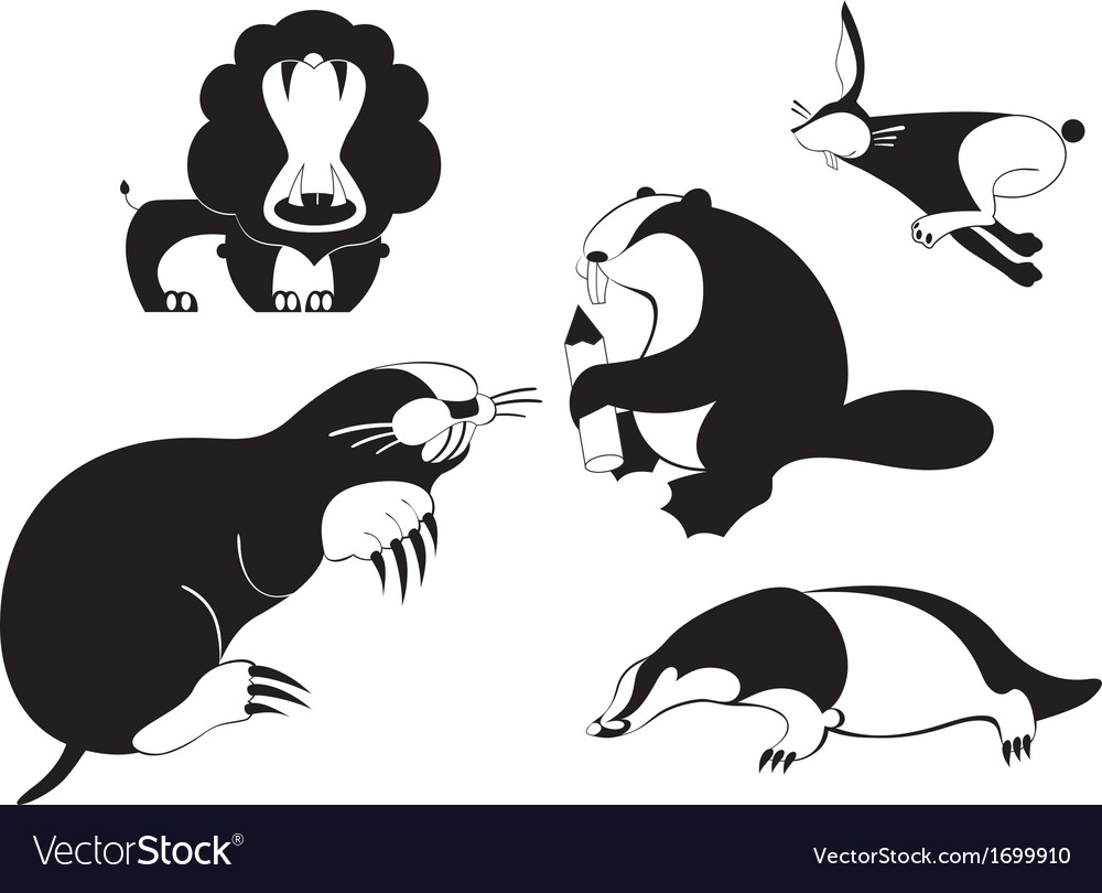 Art animal silhouettes