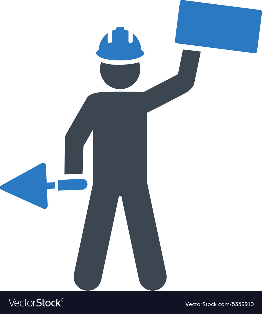 Builder icon from basic plain set