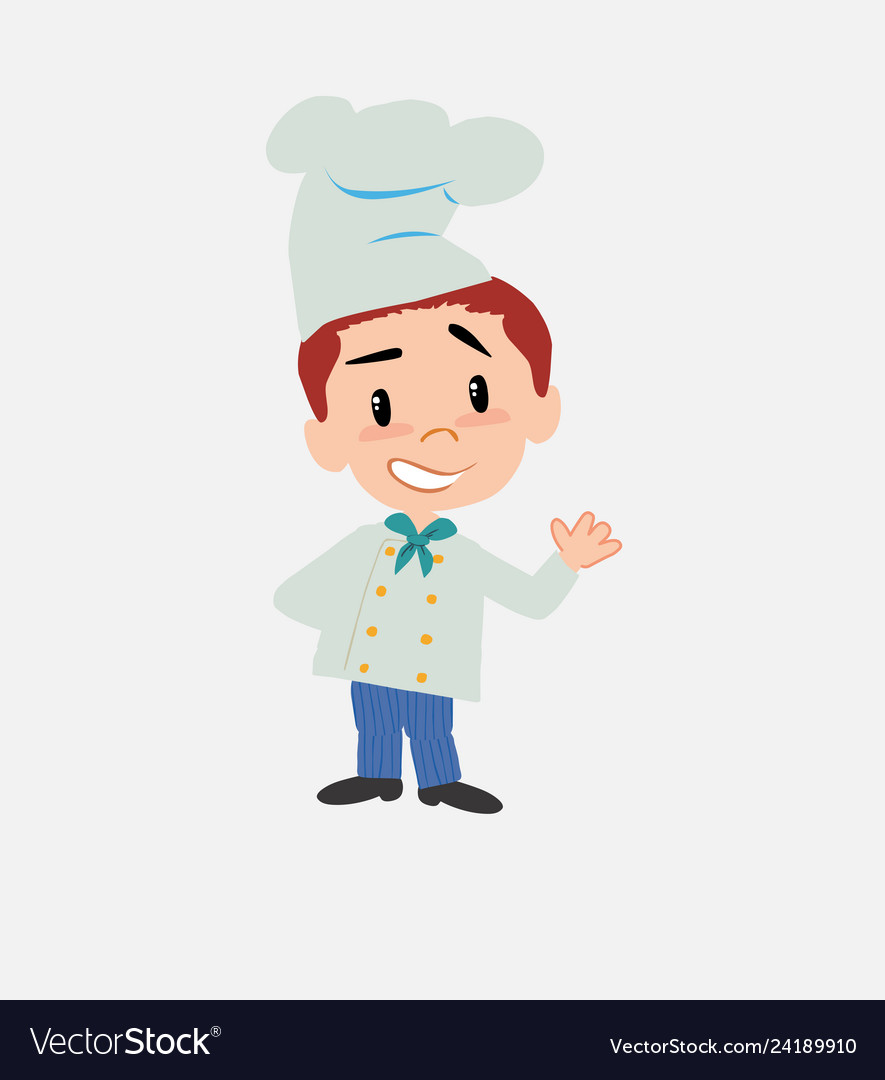 Chef showing something in positive attitude Vector Image Chef showing something in positive attitude