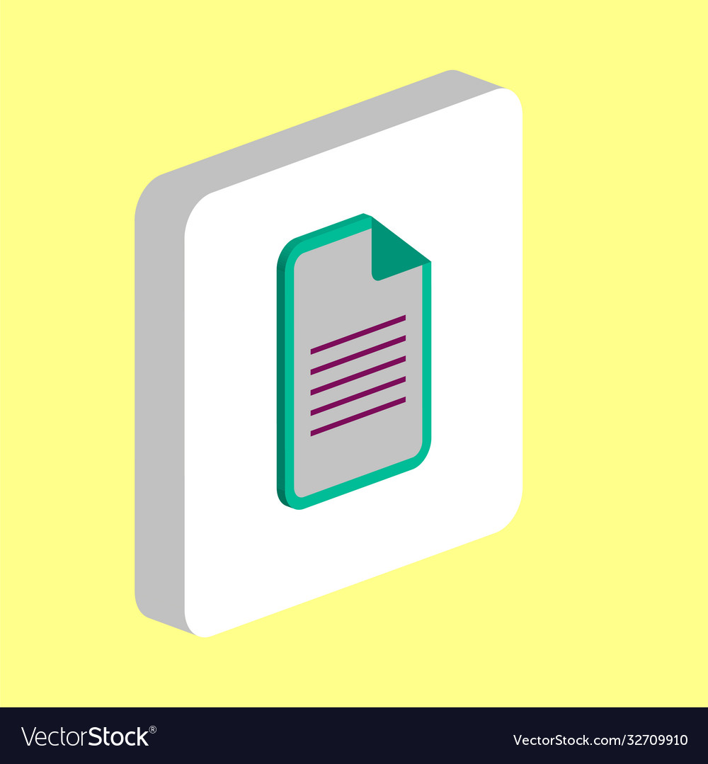 Document page simple icon symbol design template vector image Document page simple icon symbol design template
