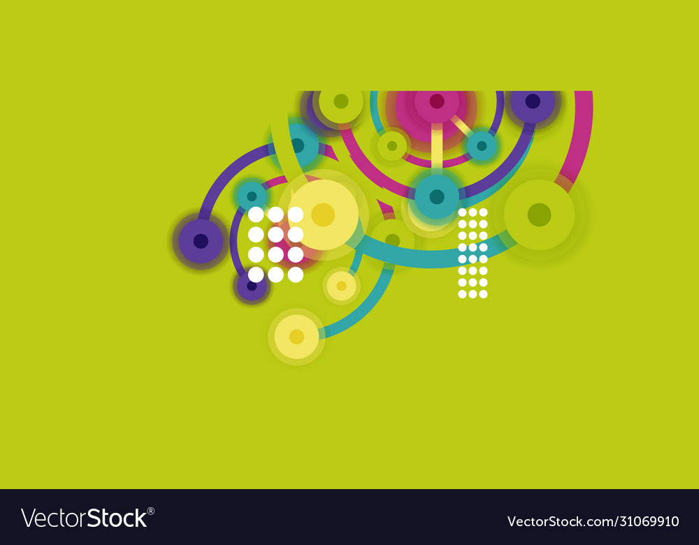 Flat style geometric abstract background round