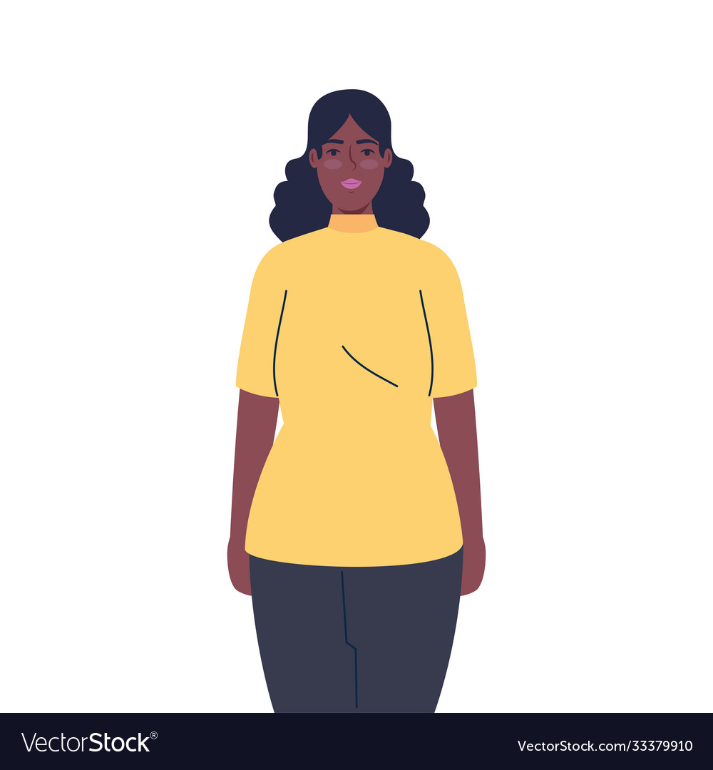 Isolated black woman cartoon design Royalty Free Vector