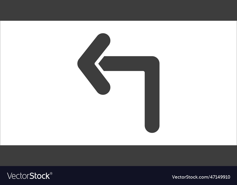 Left turn icon filled from user