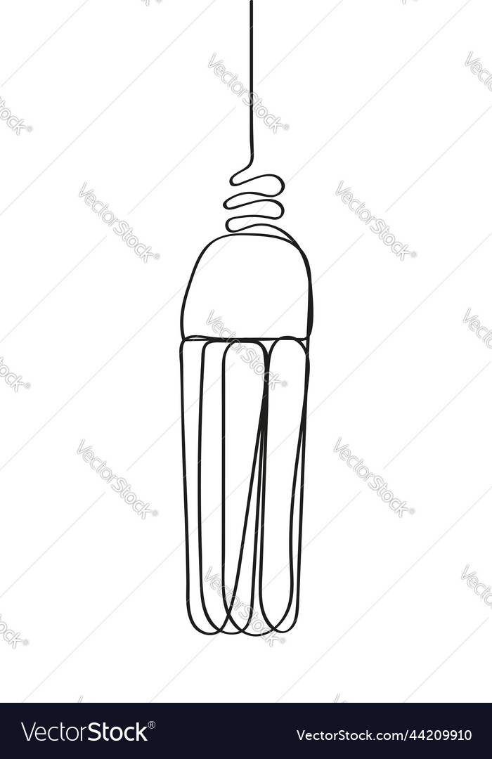 Light bulb in line dodle style