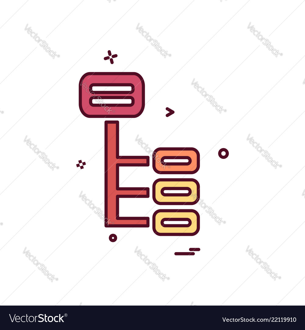 Menu tree icon design vector image Menu tree icon design