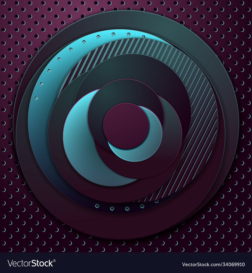 Multilayered color round background