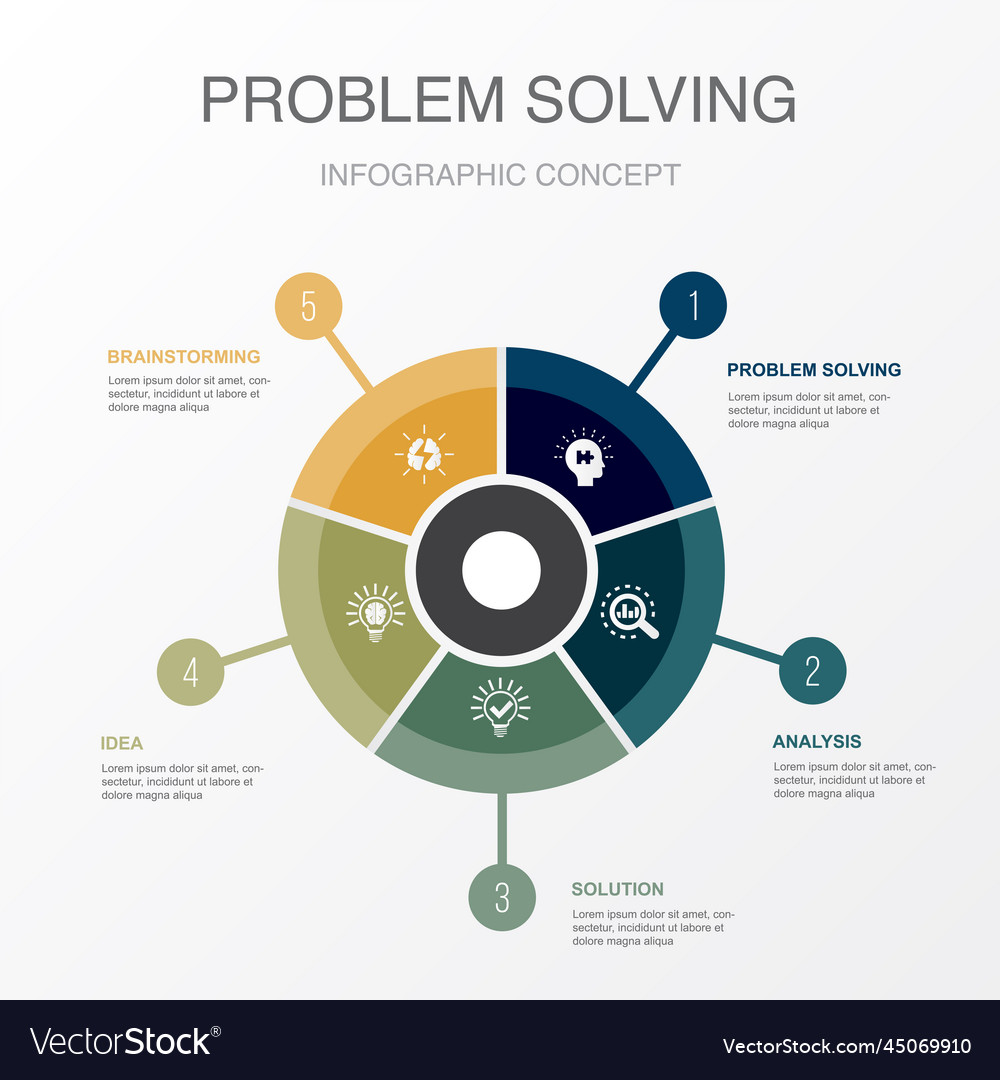 Problem solving analysis solution idea Royalty Free Vector