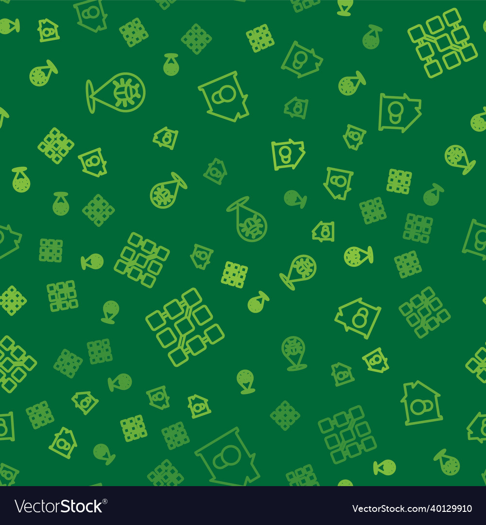 Set line system bug graphic password protection vector image Set line system bug graphic password protection