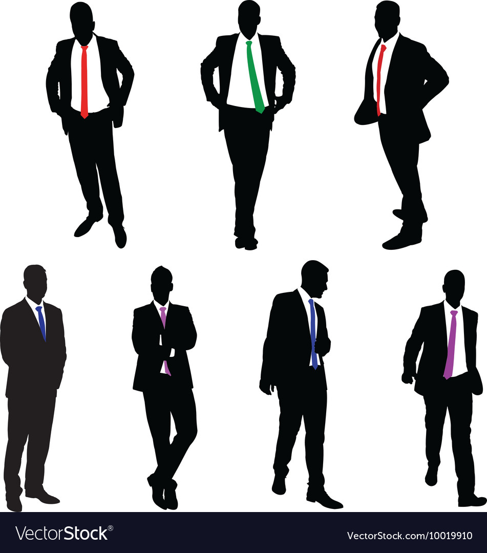 Seven Businessmen Silhouettes