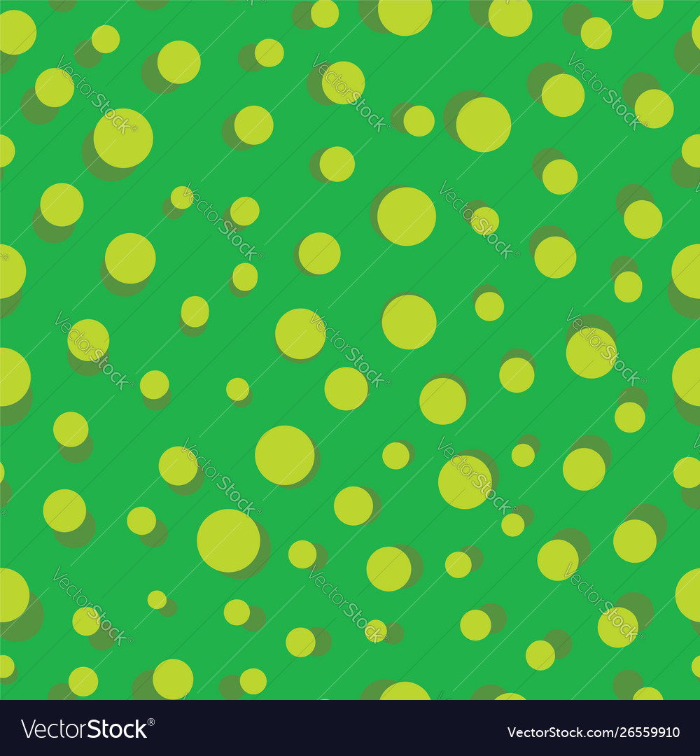 Simple green polka dots seamless pattern vector image Simple green polka dots seamless pattern