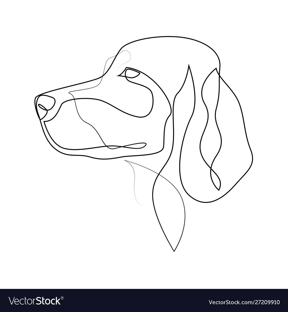 Single Line Irish Setter Portrait