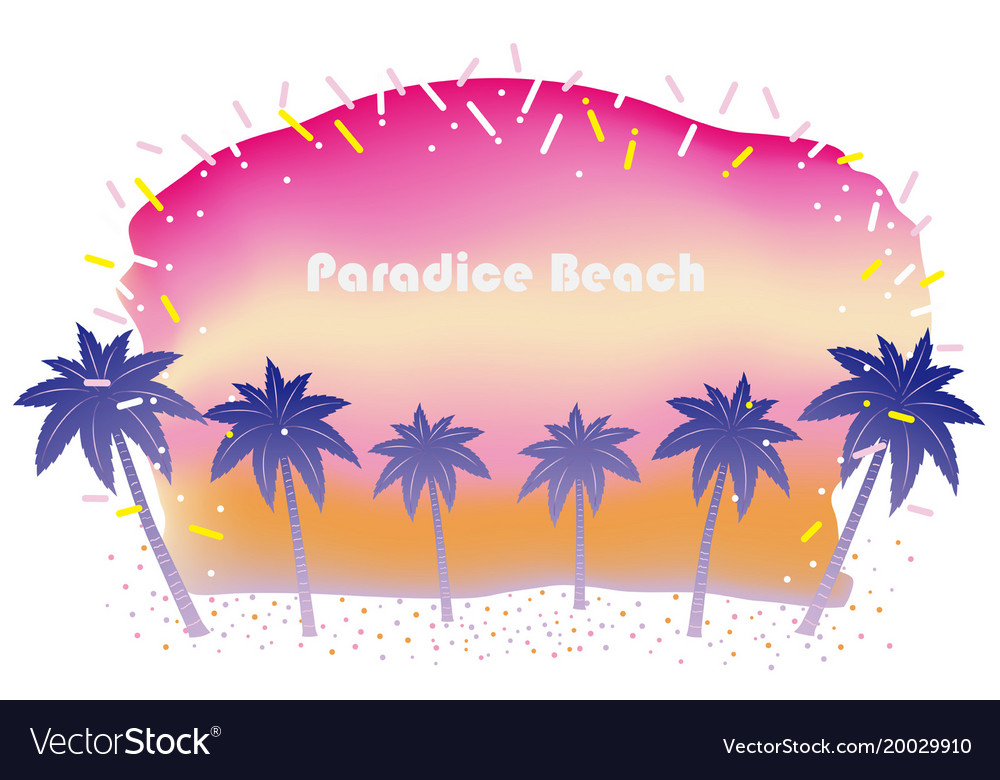 Summer beach at sunrise or sunset